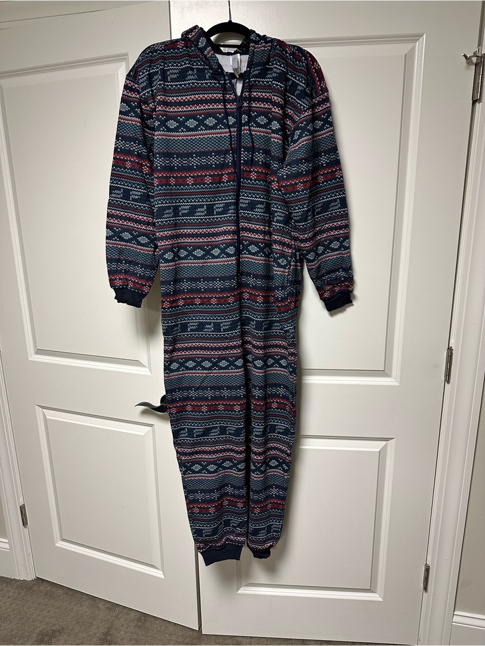Fabletics Winter Patterned Hooded Women’s Onesie Pajamas